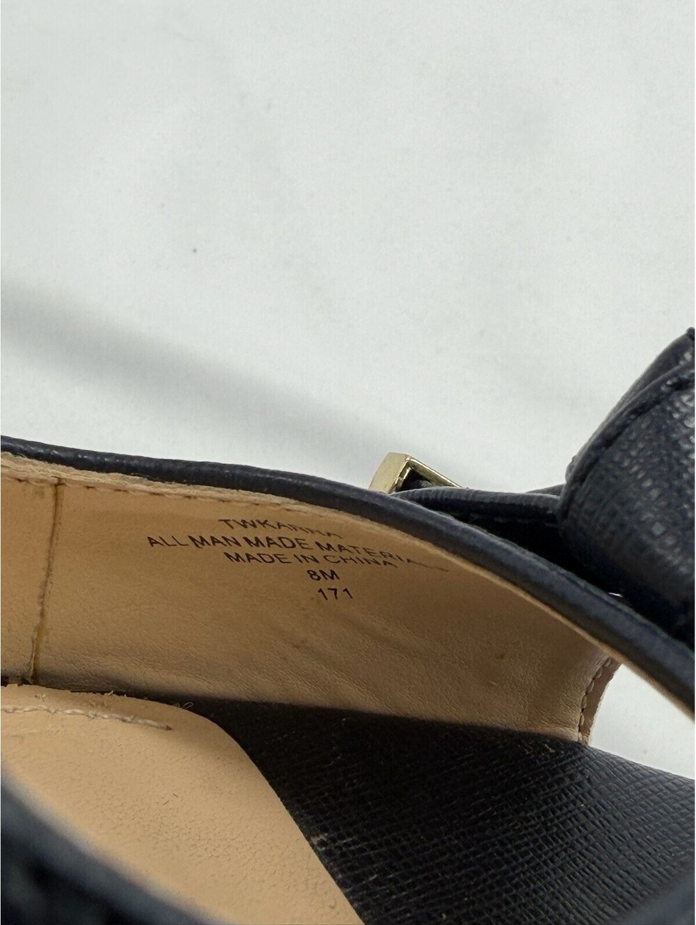 Tommy Hilfiger Twkarra Wedge Sandals Navy Blue Peep Toe Slingback Womens 8M - Picture 8 of 9